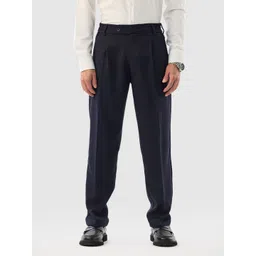Snitch Men Textured Pleated Trousers-picture-14