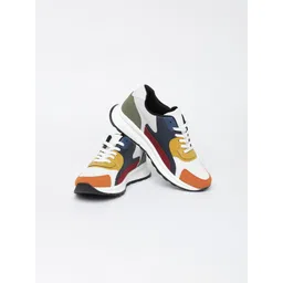 Snitch Men White Colourblocked Sneakers-picture-16