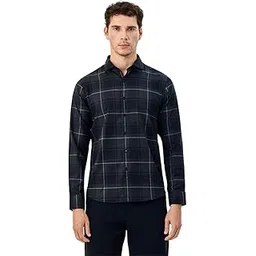 snitch Men's Smart Casual Shirt | Slim Fit Full Sleeve Point Collar with All-Over Checks | Premium Breathable 100% Cotton for Office & Everyday Wear-picture-11