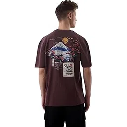 snitch Men's T-Shirt | Oversized Fit with Mount Fuji Graphic Print | 100% Cotton Fabric for Casual & Streetwear Fashion | Japanese-Inspired Design-picture-22