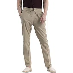 snitch Nova Light Beige Slim Fit Trousers-picture-51