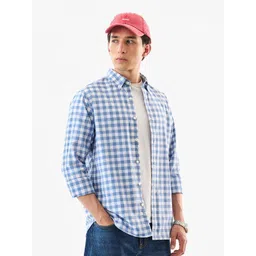 Snitch Slim Fit Checked Long Sleeves Pure Cotton Shirt-picture-19