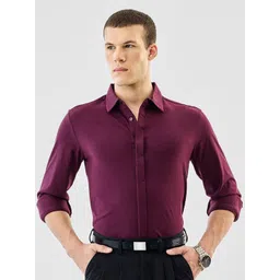 Snitch Spread Collar Mercerized Cotton Formal Shirt-picture-14