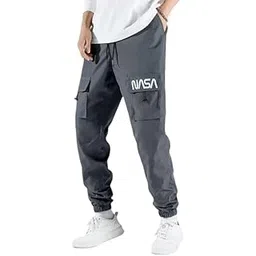 snow drip Men's Regular Fit Polyester NASA Track Pants-picture-43