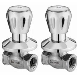 Snowbell Continental 20mm Chrome Plated Concealed Stopcock (Pack of 2)-picture-16