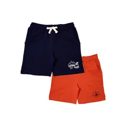 SNOWFLAKES Kids Pack of 2 Pure Cotton Mid-Rise Regular Shorts-picture-16