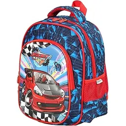snug-on Dino Printed Boy Kids School Bag for Preschool, Kindergarten Pre-k | Unique Children's Luggage/Carry-on - Blue / 12 Inch | Adjustable Straps - 1 Main Compartment | Zipper Lock - 3-5 Years Kids-picture-54