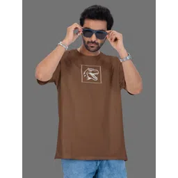 SNUG24 Graphic Printed Round Neck Drop-Shoulder Sleeves Pure Cotton Oversized T-shirt-picture-33