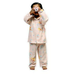Snuggly Spaces Girls Printed Night suit-picture-23