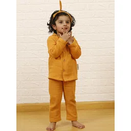 Snuggly Spaces Kids-Unisex Mustard Nightdress-picture-13