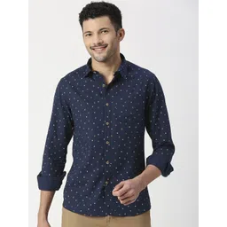 SNX Men Tailored Fit Opaque Printed Casual Shirt-picture-29