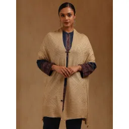 Soch Beige Acrylic Knitted Shawl-picture-28