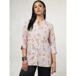 Soch Beige Linen Floral Print Tunic-picture-23