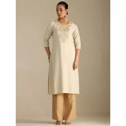 Soch Beige Rayon Embroidered Kurta-picture-20