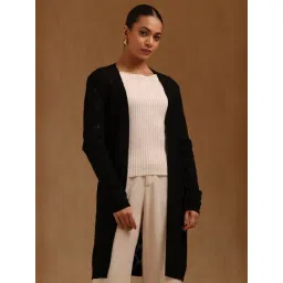 Soch Black Acrylic Knitted Winter Shrug-picture-18