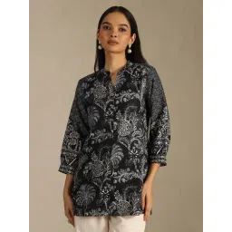 Soch Black Polyester Floral Print Tunic-picture-19