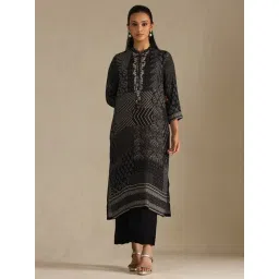 Soch Black Regular Fit Printed Kurta-picture-46