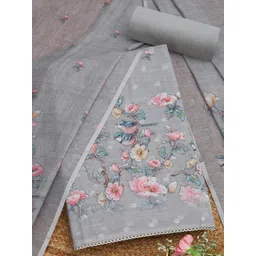 Soch Botanical Printed Sequinned Linen Unstitched Dress Material-picture-43