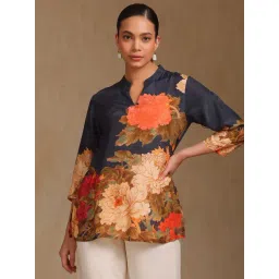 Soch Charcoal Regular Fit Floral Print Tunic-picture-27