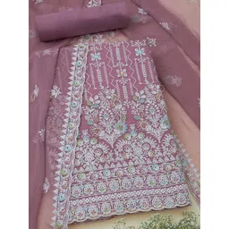 Soch Embroidered Silk Chiffon Unstitched Dress Material-picture-35