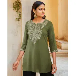 soch Embroidered Straight Kurti-picture-50