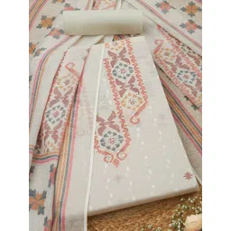 Soch Ethnic Motifs Printed Sequinned Linen Unstitched Dress Material-picture-10