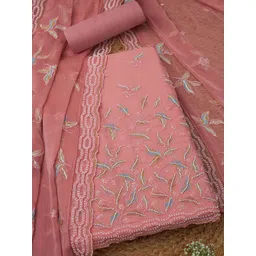 Soch Floral Embroidered Organza Unstitched Dress Material-picture-25