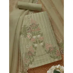 Soch Floral Embroidered Organza Unstitched Dress Material-picture-27