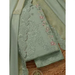 Soch Floral Embroidered Organza Unstitched Dress Material-picture-29