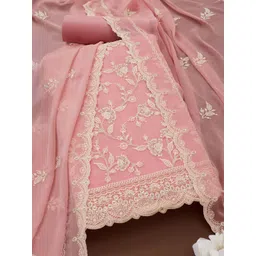 Soch Floral Embroidered Sequinned Silk Chiffon Unstitched Dress Material-picture-20