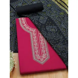 Soch Floral Embroidered Thread Work Unstitched Dress Material-picture-13