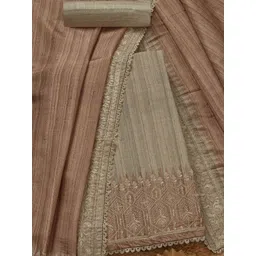 Soch Floral Embroidered Thread Work Unstitched Dress Material-picture-11