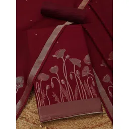 Soch Floral Embroidered Thread Work Unstitched Dress Material-picture-39