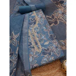 Soch Floral Printed Beads And Stones Linen Unstitched Dress Material-picture-41