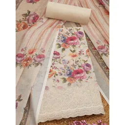 Soch Floral Printed Linen Unstitched Dress Material-picture-14