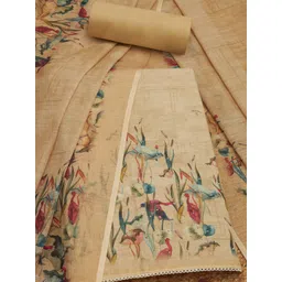 Soch Floral Printed Linen Unstitched Dress Material-picture-20