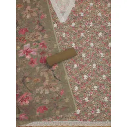 Soch Floral Printed Linen Unstitched Dress Material image 4