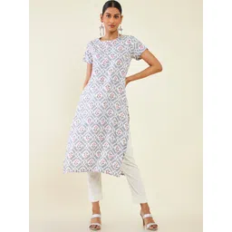 Soch Floral Printed Round Neck Kurta-picture-35