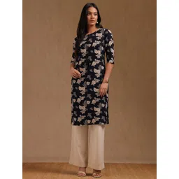 Soch Floral Printed Tie-Up Neck Sequinned Kurta-picture-38