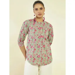 Soch Green Cotton Printed Tunic-picture-18