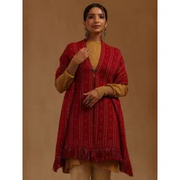 Soch Maroon Acrylic Knitted Shawl-picture-23