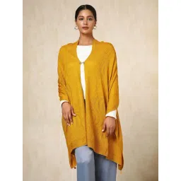 Soch Mustard Acrylic Zari Shawl-picture-21