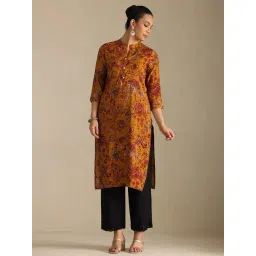 Soch Mustard Cotton Floral Kurta-picture-18
