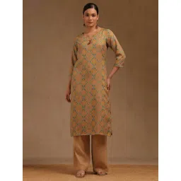 Soch Mustard Regular Fit Printed Kurta-picture-27