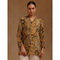 Soch Olive Crepe Abstract Tunic-picture-12