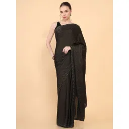 Soch Olive Green Embellished Saree With Unstitched Blouse-picture-35