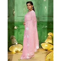 Soch Pink Embellished Saree image 3
