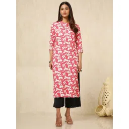 Soch Pink Rayon Floral Kurta-picture-16