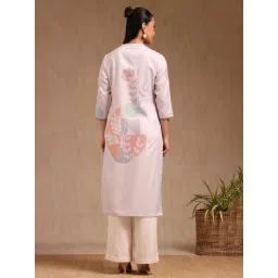 Soch Pink Rayon Floral Kurta image 2
