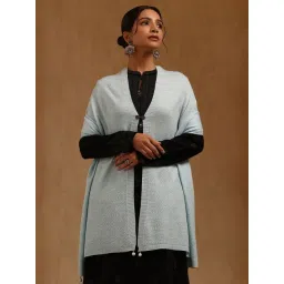 Soch Powder Blue Acrylic Knitted Shawl-picture-42